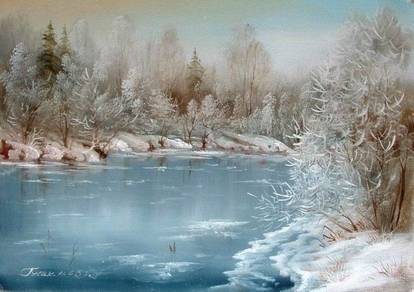 HIVER en peintures serie C (N.H)