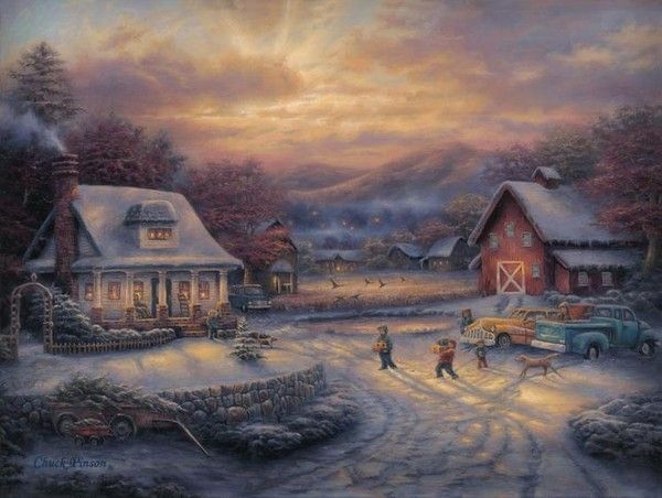 Cottages et villages en peintures de Chuck Pinson