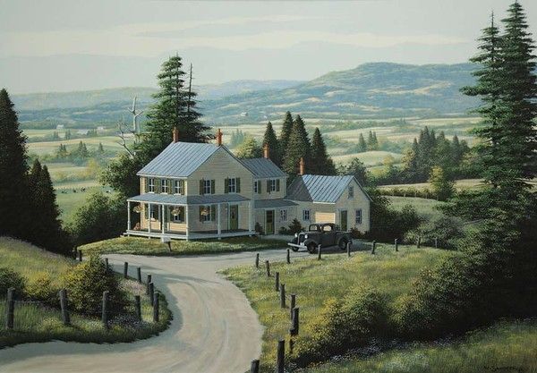 Cottages et villages en peinture B