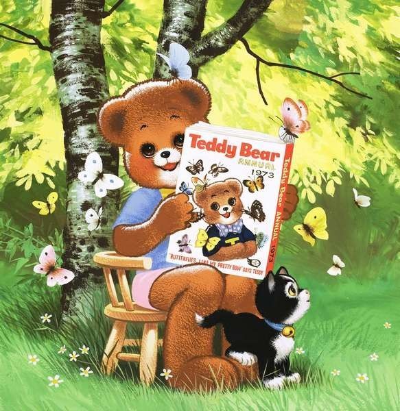 Mignonnes illustrations Teddy bear et Jolly dog