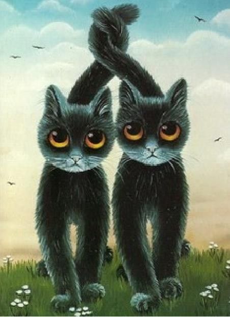 14-chats peints serie C ( A.H)