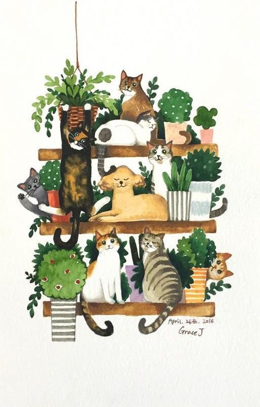 35-Illustrations artistes coreens avec animaux (G.J)