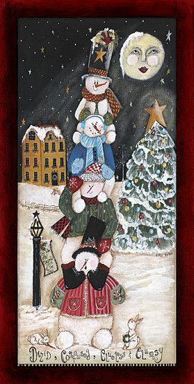 HIVER & NOEL country  & folk art serie B