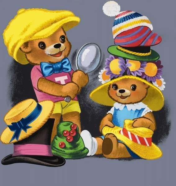 Mignonnes illustrations Teddy bear et Jolly dog