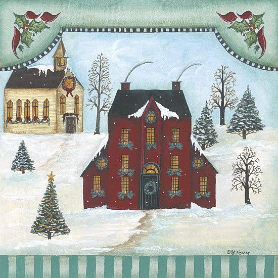 HIVER & NOEL country  & folk art serie B