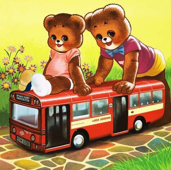 Mignonnes illustrations Teddy bear et Jolly dog