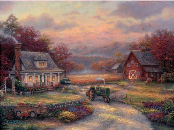 Cottages et villages en peintures de Chuck Pinson