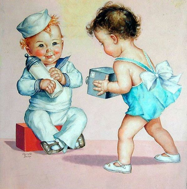 15-Illustrations vintages enfants ( C.B)