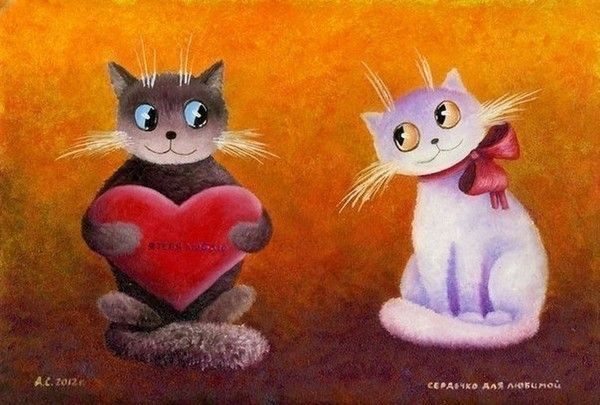 14-chats en peinture