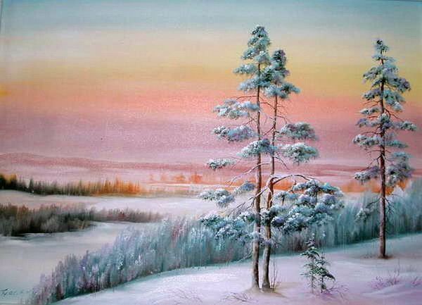 HIVER en peintures serie C (N.H)