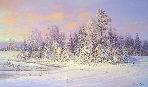 HIVER en peinture serie C   (S.P)