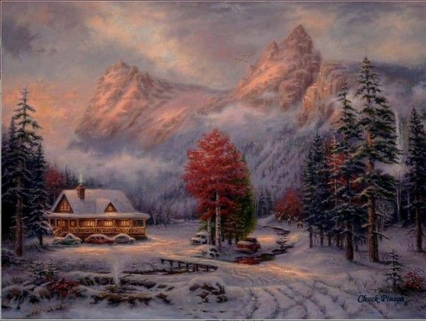 Cottages et villages en peintures de Chuck Pinson