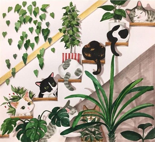 35-Illustrations artistes coreens avec animaux (G.J)